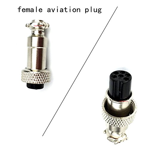 Aviation Connectors 5A, Lsgoodcare Gx12-6 Metal Aviation Plug Kit, Including 20Pcs 6 Pin 12Mm Plug Thread Male Female Panel Socket And 10Pcs Aviation Plugs Cap #TOP2