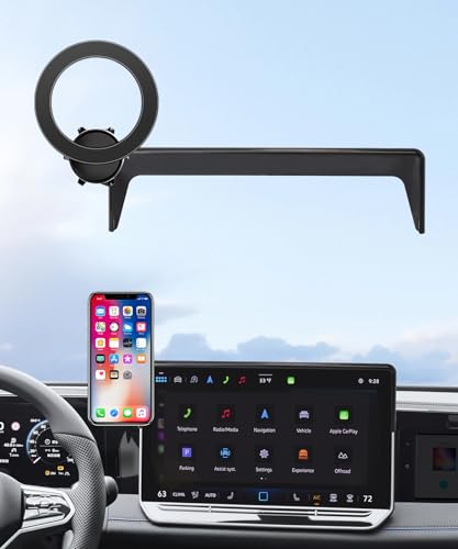 MaserWeller Car Phone Holder for Volkswagen VW Tiguan 2025-2026 Accessories 15-Inch Screen Fixed Clip, 360° Rotation Phone Mount Compatible with MagSafe, Does Not Affect Air Vent
