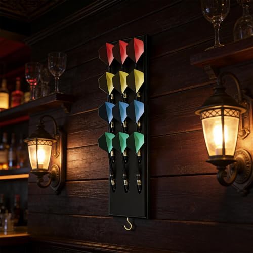 Support mural en bois pour fléchettes et accessoires de jeu