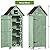 FairOnly Outdoor Shed Storage Cabinet, Garden Wooden Sheds, Outside Storage Cabinet Weather Proof with Floor, Fir Wood Tool Organizer with Door and Shelves for Backyard, Hallway (Green)