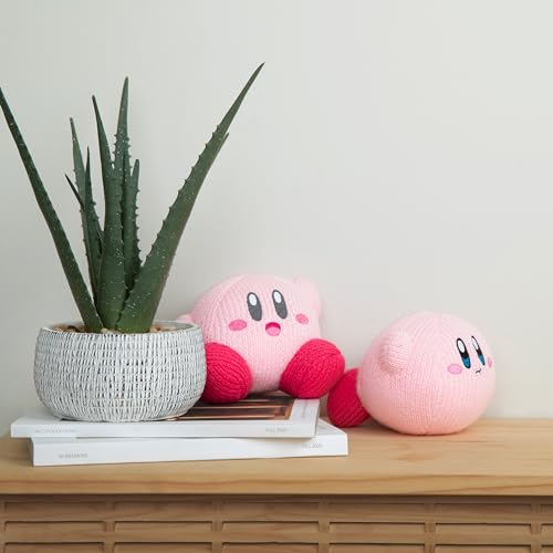Tomy T12457 Nuiguru Knit Kirby Plush - Waving Kirby Plushie - Crochet Plushies - Collectible Crochet Stuffed Animals - Soft Cozy Plush Toys And Kirby Room Decor thumb #5