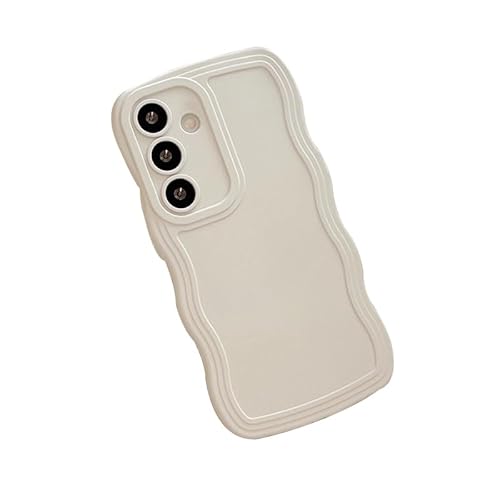 TRIPLE RIVER�EFor Galaxy A57 5G �P�[�X �E�F�[�u �g�^ �Ȃ݂Ȃ� �J�o�[ �ϏՌ� TPU �\�t�g �g�� �V���v�� �ی�P�[�X 5G/(�z���C�g)
