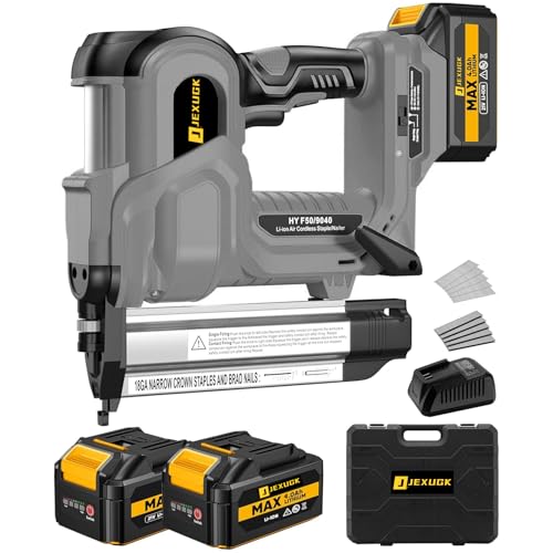 JEXUGK Cordless Brad Nailer, 2-in-1 21V Electric Brad Nailer with