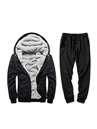 PASOK Men's Casual Tracksuit Full Zip Running Jogging Athletic Sports Jacket and Pants Set