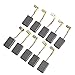 10-Pack Carbon Brushes CB-325 Replacement (194074-2) for 9553NB/9554NB/9555NB/9556NB/9557NB/9558NB & GD0600 Motors, 17 x 11 mm, Carbon and Metal Construction