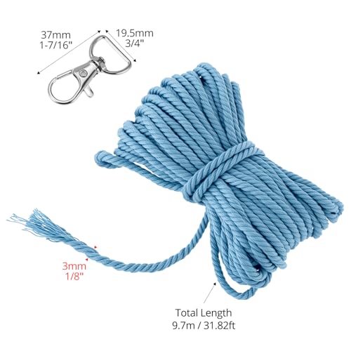 QWORK Makramee Schlüsselanhänger Set, 3 mm Baumwollkordel, für Anfänger – Bild 6