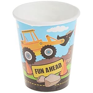 Unique Party 56000-9 oz Bouw Party Paper Cups, Pack van 8