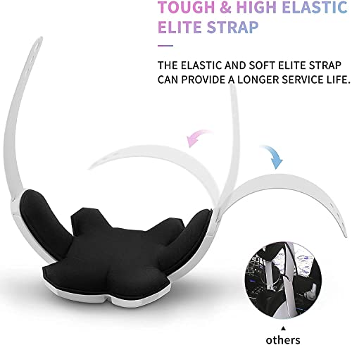 Image of Careflection || Adjustable Head Strap Compatible for Oculus Quest 2 Elite Strap with Cushion, Comfort Foam Pad, Design Balance Weight, Reduce Pressure