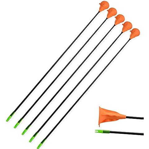 ZSHJG 12pcs Kinderpfeil Fiberglaspfeile mit Saugnapf Bogenschießen Sauger Pfeile Bogen Pfeile Sucker Pfeil Cover