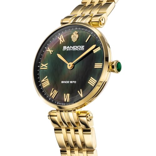 Image of Sandoz Orangerie Premium Quartz Black MOP Dial Swiss Made Watch for Women - SZWLG0001702
