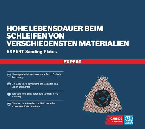 Bosch Professional 1x Schleifplatte Expert MAVZ 116 RT4 (für Mörtel, Ø 116 mm, Körnung 40, Zubehör Multifunktionswerkzeug) – Ansicht 5