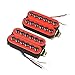 Produktbild HEALLILY 2 teile/satz E-gitarre Doppelspule Pickup Black Dot Hohe Klangqualität für Gitarre Teile (Rot)