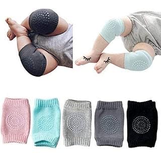 DADEE (Pack of 2 Pairs Baby Knee Pads for Crawling, Anti-Slip Padded Stretchable Elastic Cotton Soft Breathable Comfortable Knee Cap Elbow Safety Protector,Multicolor-image-24