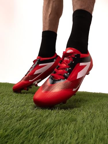 Image of Bacca Bucci Mens inchStrike X inch Firm Ground Football Shoes|Lightweight Soccer Cleats with High-Traction Studs