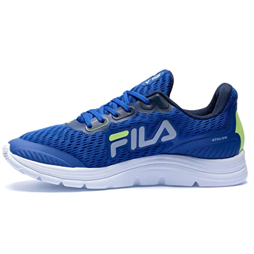 Tenis Fila Athlon, Infantil, Azul/Marinho/Limao, 36