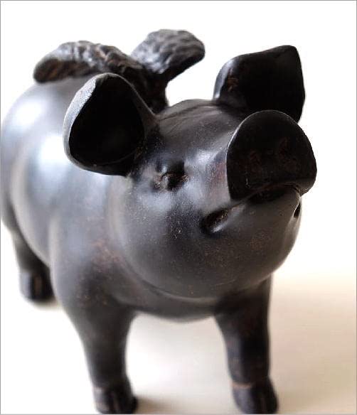 Amazon.co.jp: ぶた 置物 置き物 雑貨 豚 ブタ 天使 羽 ピッグ