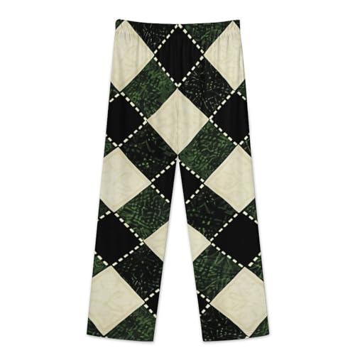 Pjs mi saison d'intérieur grande taille vert boutonné | Pyjama 2 pièces - 5