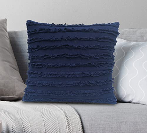 Image of mosey 12x18 Cushion Covers Set of 2 | 100% Cotton Rectangle Cushion Covers for Sofa, Bed | Boho Rectangular Shape Cushion Covers 12 inch x 18 inch Navy