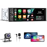 KMUTZY – KMUTZY 1 DIN Autoradio mit Wireless CarPlay Android Auto, 6,