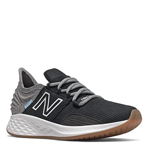 New Balance Kid's Fresh Foam Roav V1 Lace-up Sneaker, Black/Light Aluminum, 13 Little Kid