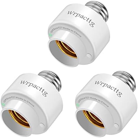 Smart WiFi Bulb Socket E27 Light Bulb Base Adapter, Wireless Remote Voice Control Lamp Holder with Timer, Smart Home Mini Socket Compatible with Alexa, Only Support 2.4 GHz, 3PCS