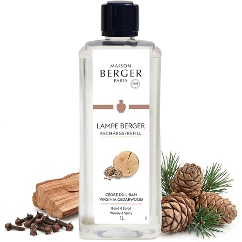 MAISON BERGER – Recharge Lampe Berger Cèdre du Liban 1 Litre – Cèdre & Santal – Parfum...