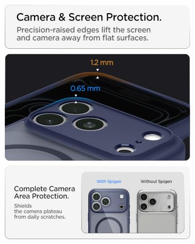 Image of Spigen Ultra Hybrid MagFit for iPhone 17 Pro Max Case, Frost Deep Blue