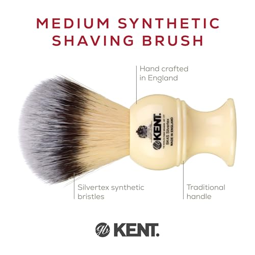 Kent Synthetic Shaving Brush with Silvertex Bristles