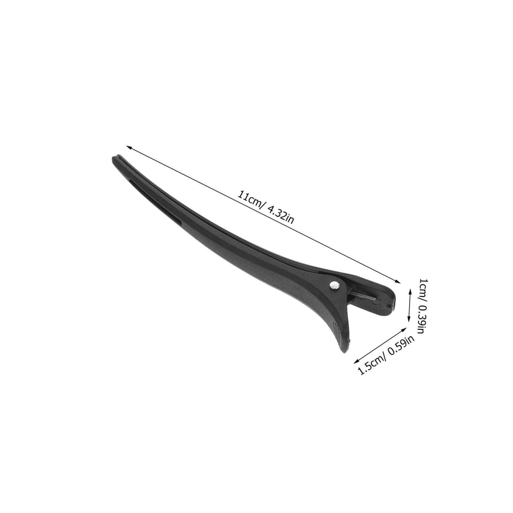 Clip per Chioma a Becco lungo Nero, 20 Pezzi, Plastica | Sezionamento Preciso, Presa Antiscivolo, Uso Professionale in Salone e Casa, Accessori per Parrucchieri