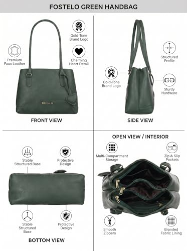 Image of Fostelo Women's Zita Luxe Tote Handbag for Women | Hobo Bag for Work | Ladies Purse | Stylish Shoulder Bag | Gift For Women