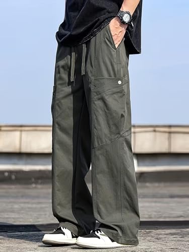 Image of Lymio Cargo for Men || Cotton Cargo Pant || Drawstring Waist Pant (Also Available in Plus Sizes) (145-148)