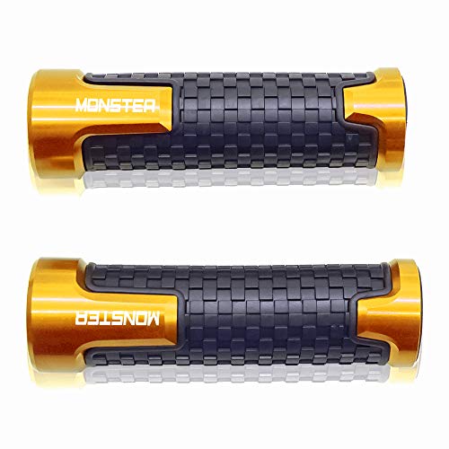 7/8\" 22mm Motorcycle Handlebar Grip For Ducati Monster 400 620 695 696 796 797 821 Stealth 1100 1200 1200S GOLD