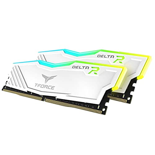 Image of TEAMGROUP T-Force Delta RGB DDR4 32GB (2x16GB) 4000MHz (PC4 32000) CL18 Desktop Gaming Memory Module Ram TF4D432G4000HC18LDC01 - White