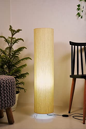 Image of Cotton Fabric Floor Lamp for Bedroom's Desk Lamp for LivingRoom, Bed Room, Office | Night Stand Dimmable Room Floor Lamp for Reading Corner Lamp (Beige)