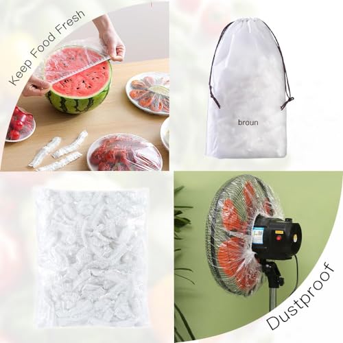 Image of Thickened Transparent Dust Cover, Upgrade Elastic Fresh Keeping Bags Universal Kitchen Wrap Seal Bags, Stretch Plastic Food Storage Covers for Food Fruit Vegetable Outdoor Picnic (35x47in,20pcs)