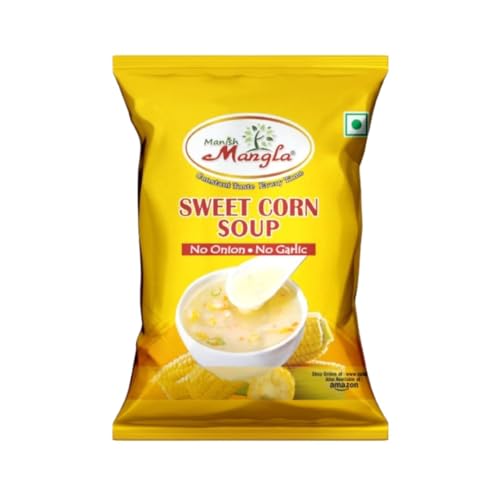 Manish Mangla Sweet Corn Soup Powder 500g – Instant Soup Mix, No Onion No Garlic, Quick & Easy Preparation, Rich Corn Flavor, 100% Vegetarian, Healthy Snack Option, Long Shelf Life