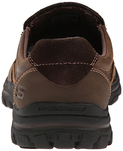 image for Skechers USA Men's Braver Rayland Slip-On Loafer, Dark Brown Leather, 