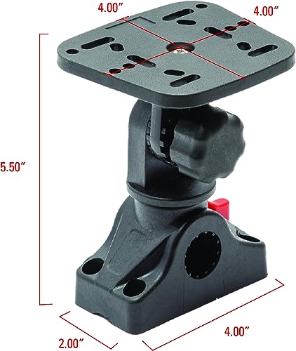 Image of Extreme Max 3006.8658 Universal Fish Finder Head Unit Mount with Pivoting Bracket (Square Mount)