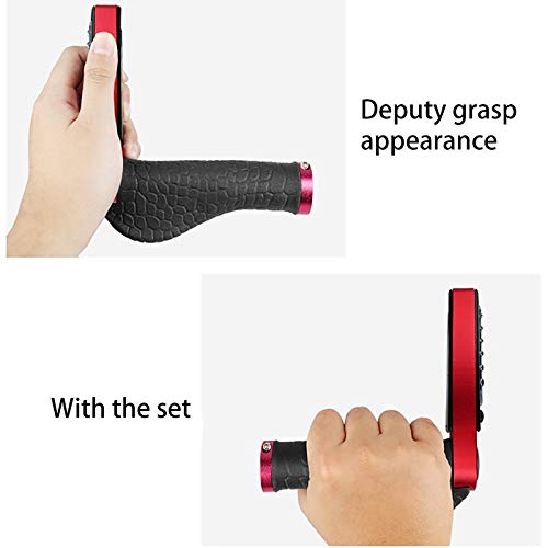 Impugnature in Bicicletta Manubrio della Bicicletta Grip Mountain Bike Anti-Skid Lock-on della Copertura della Maniglia Esterna Che Guida la Maniglia di Gomma Bar End Bike Accessories
