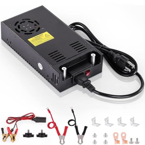 12V Power Supply 360W 30A, AC to DC Converter 110v to 12v dc Power Supply Adjustable Universal Transformer for RV, Radio/Car Stereos, LED Strip, CCTV, Computer Project, 3D Printer