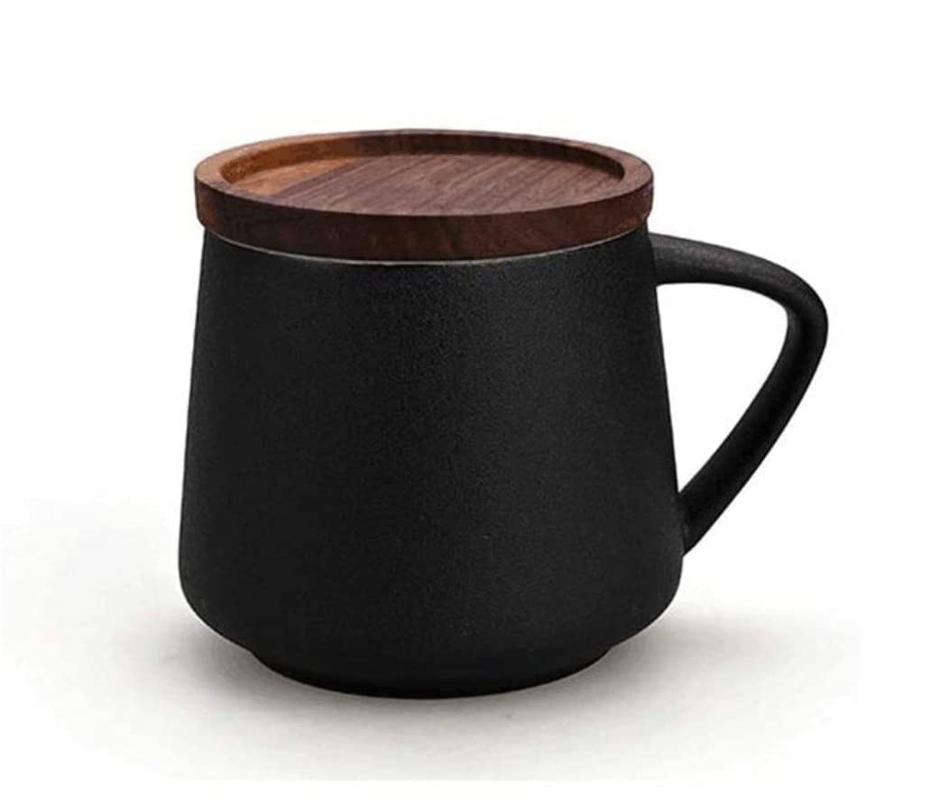 FiliżAnki Kubek PodróżNy Kubek Do Kawy W Stylu Minimalistycznym Z Pokrywką Duży Kubek Ceramiczny Z Uchwytem Wielofunkcyjny Kubek Do Kawy Wielokrotnego Użytku Kawa Kubek Kubek (Blue : Black, Size : 4