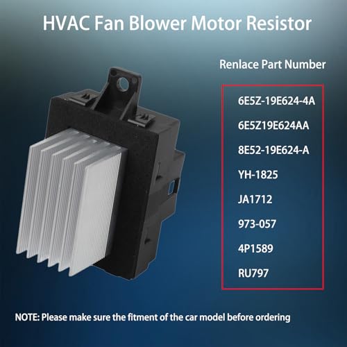 Image of HVAC Fan Blower Motor Resistor with Connector Wire Harness Compatible with 2010-2012 Ford Fusion Lincoln MKZ 2006 2010-2011 Mercury Milan Replace #:8E5Z19E624A 8E5Z19E624A