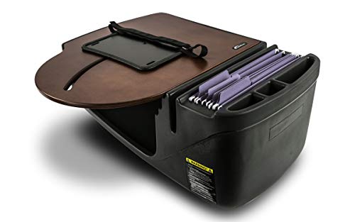 Image of AutoExec AE-RMCD-PI-21M Roadmaster Car Desk for Your Vehicle Workstation and Mobile Office, Mahogany with 400 watt Power Inverter | Vehicle Workstation, Mobile Office, 400 Watt Power Inverter