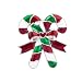 Lux Accessories Candy Cane Heart Bow Xmas Christmas Pin Brooch