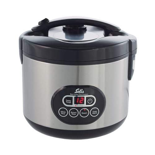 Solis 979.3 Cuociriso Elettrico, 500 W, Display Led, Nero/Argento