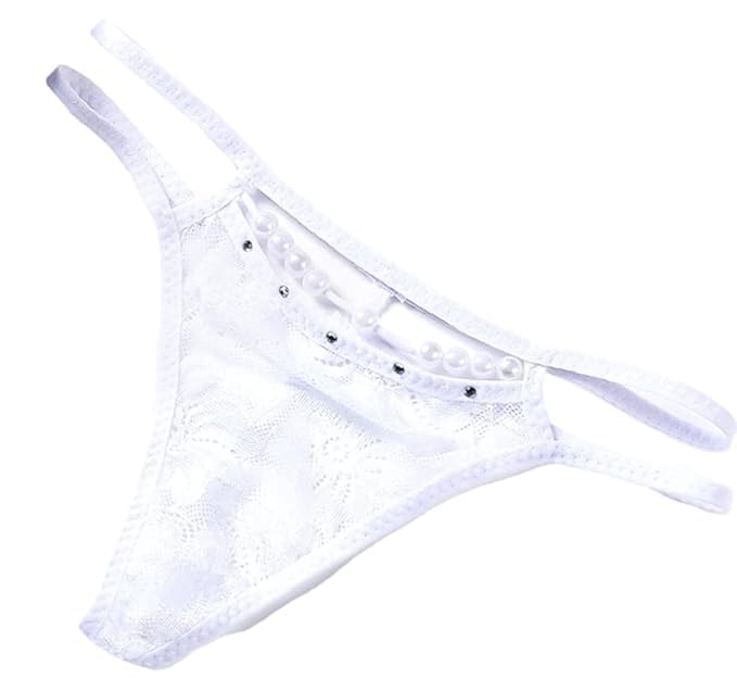 New Unique Lace Pearl Women lace Transparent Thongs Free Size (XXL)-image-48
