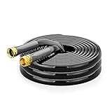SPECILITE Lightweight Garden Hose 50 FT with 360° Rotatable Fitting, 1/2' Flat PVC Water Hose No Kink & No Water Leakage, Sturdy & Durable Flat Hoses for Yard, Boat, Outdoor, Greenhouse