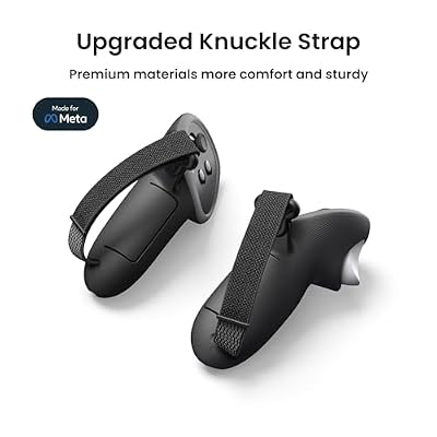 KIWI design Upgraded Controller Grips Protector Compatible with Oculus/Meta Quest 3/3S, Non-Slip Handle Cover with Battery Opening, Accessories Made for Meta