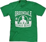 Greendale Human Beings Pop Culture Parody Fan Art Mens T-Shirt, L, Green