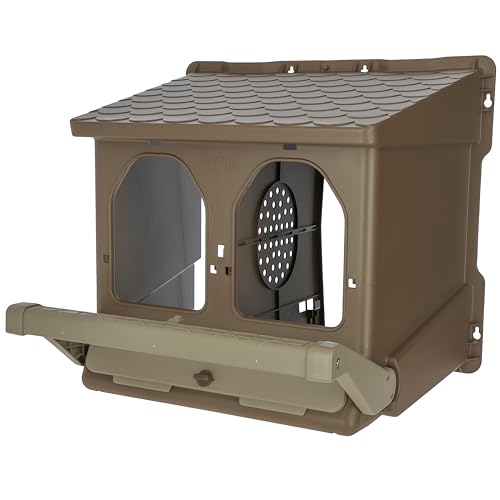 KERBL Doppellegenest (Nestbox aus recyceltem Kunststoff, 60 x 54 x 40 cm Eierablage in Braun) 73146/1